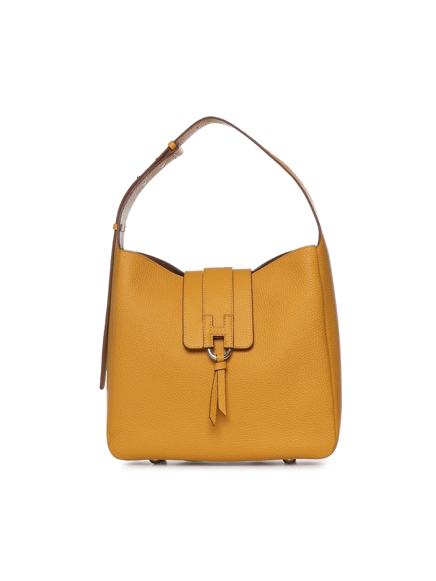 hogan trend leather hobo bag