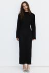 hole-patterned maxi dress