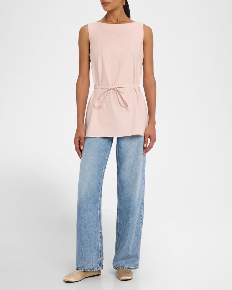 holland sleeveless linen tunic top