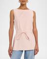 holland sleeveless linen tunic top
