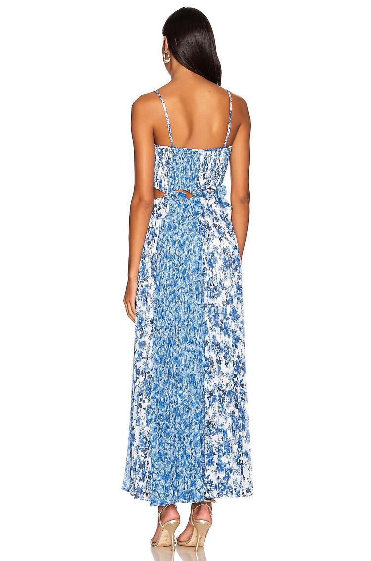holland tie pleated dress