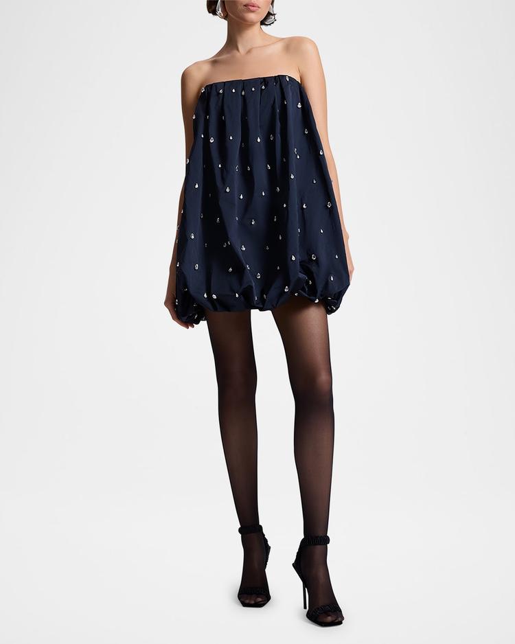 holly embellished bubble mini dress