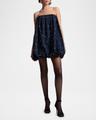 holly embellished bubble mini dress