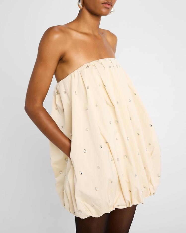 holly embellished bubble mini dress