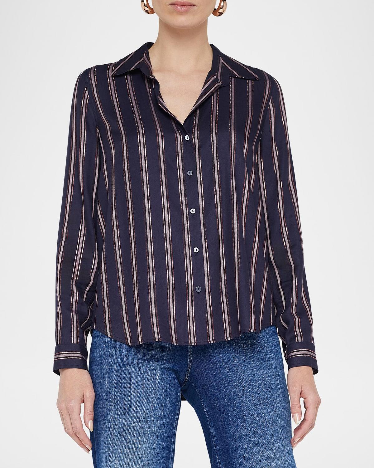 holly multi-striped blouse