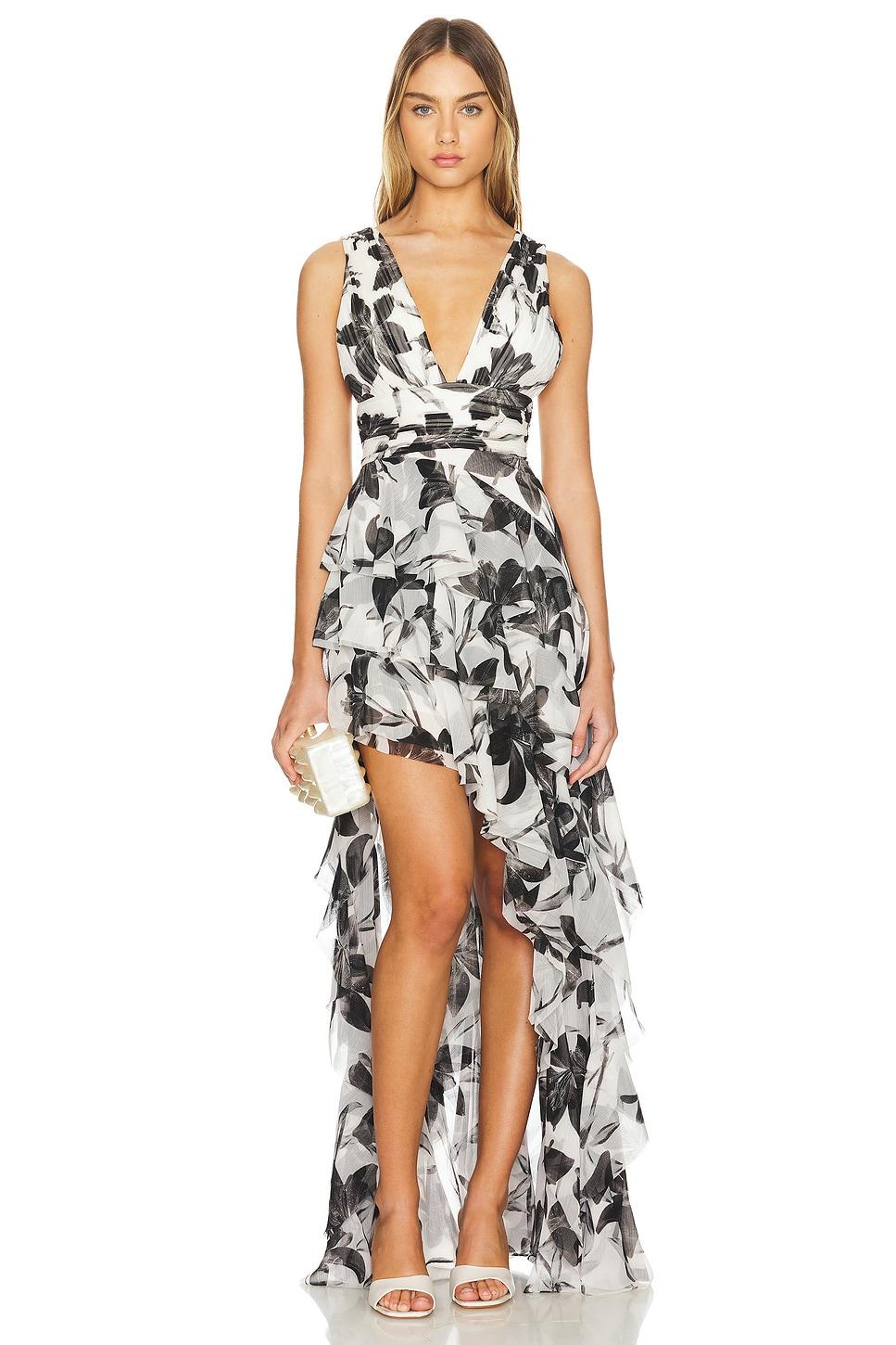 holly ruffle maxi dress