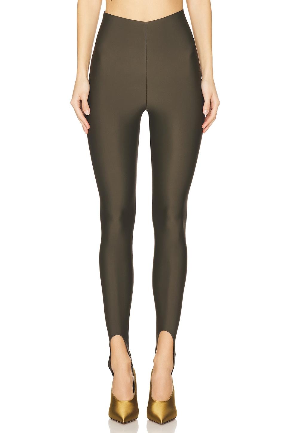holly stirrup leggings in khaki