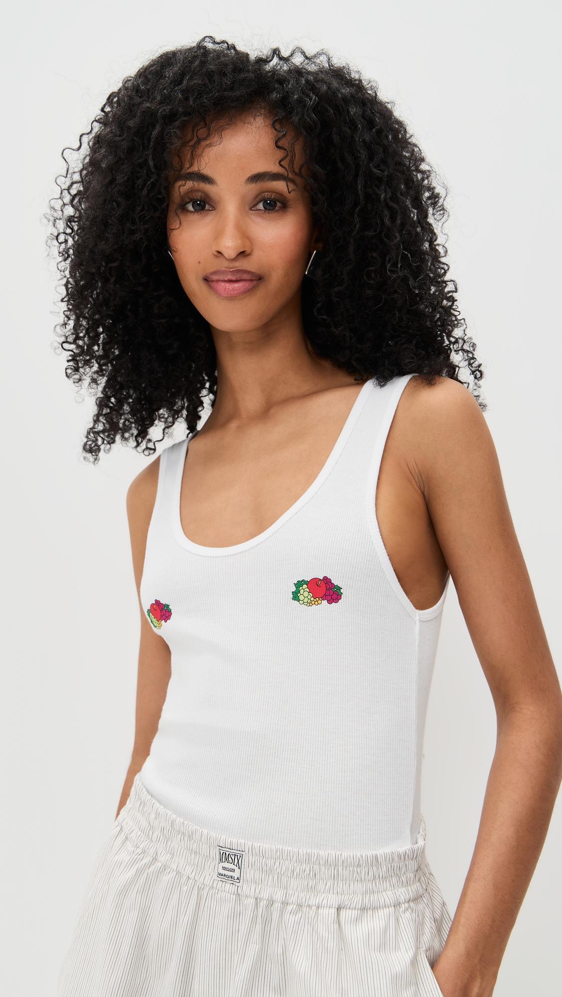 homme girls x fruit of the loom classic tank with double logo