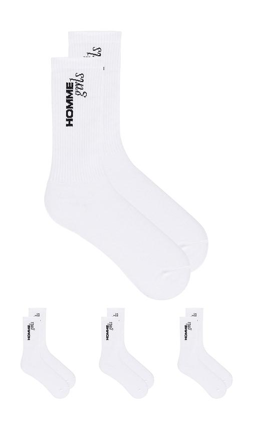 hommegirls hg socks in white.