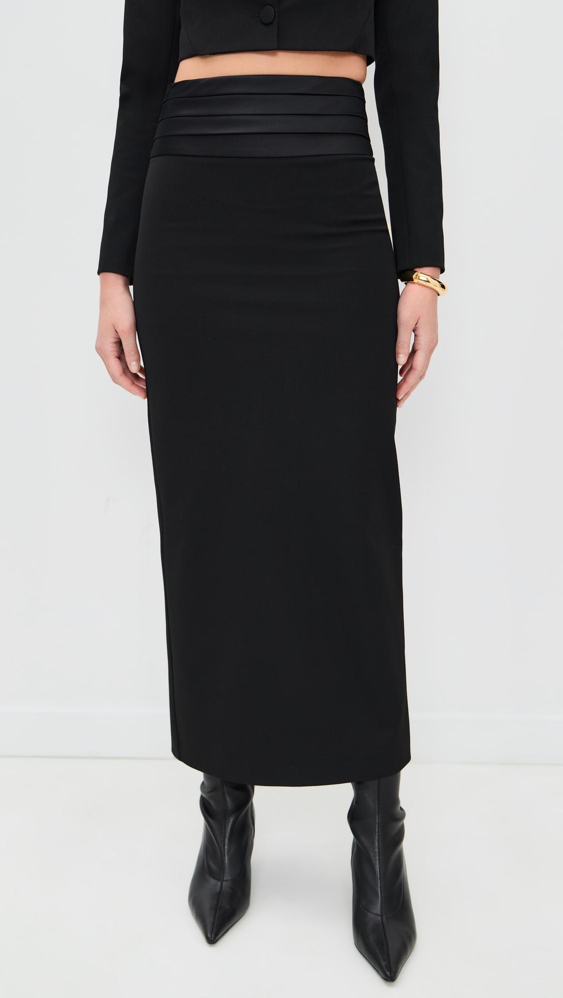 honesty cummerbund maxi skirt