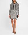 honey comb sequin knit short-sleeve mini dress