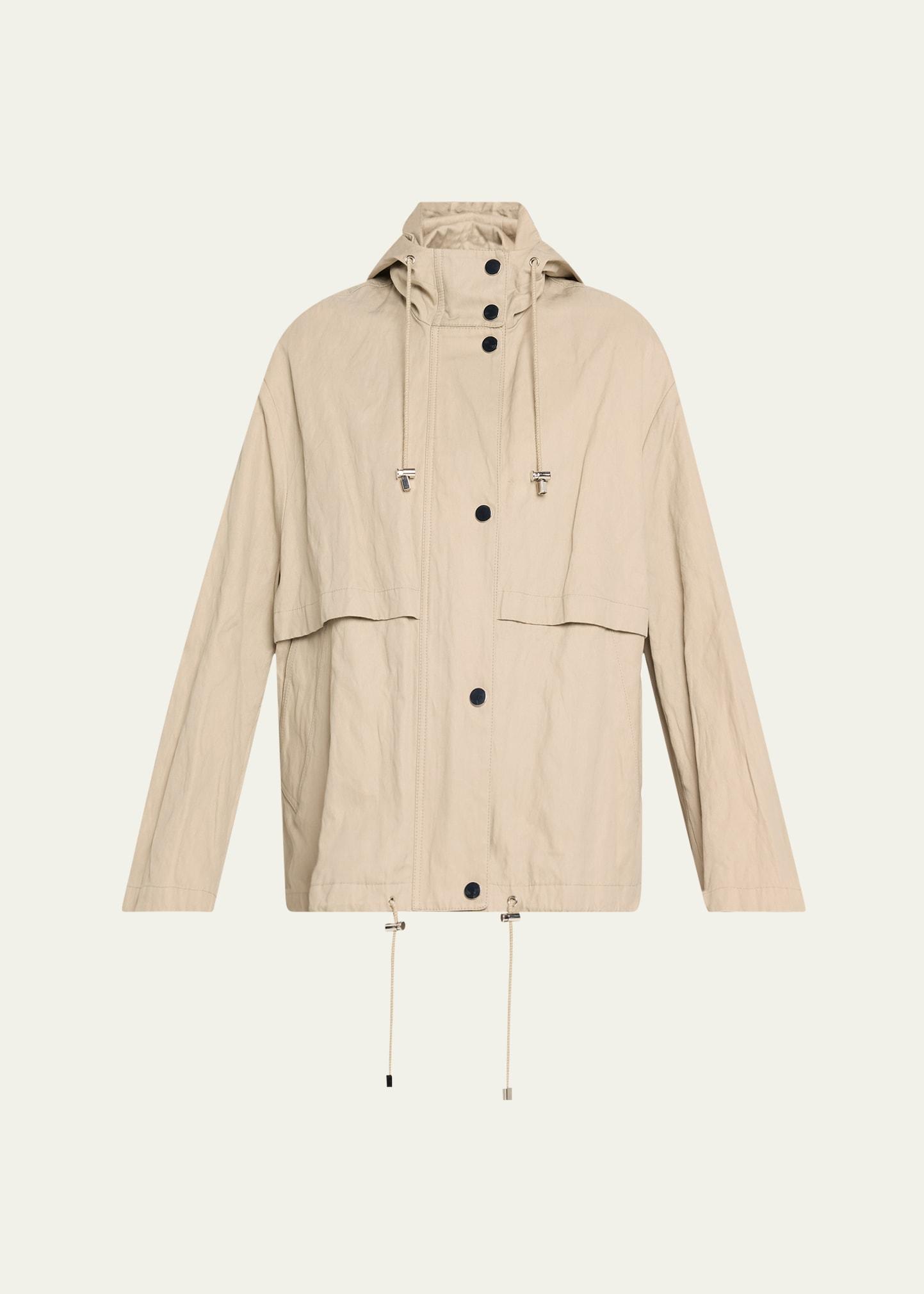 hooded anorak jacket