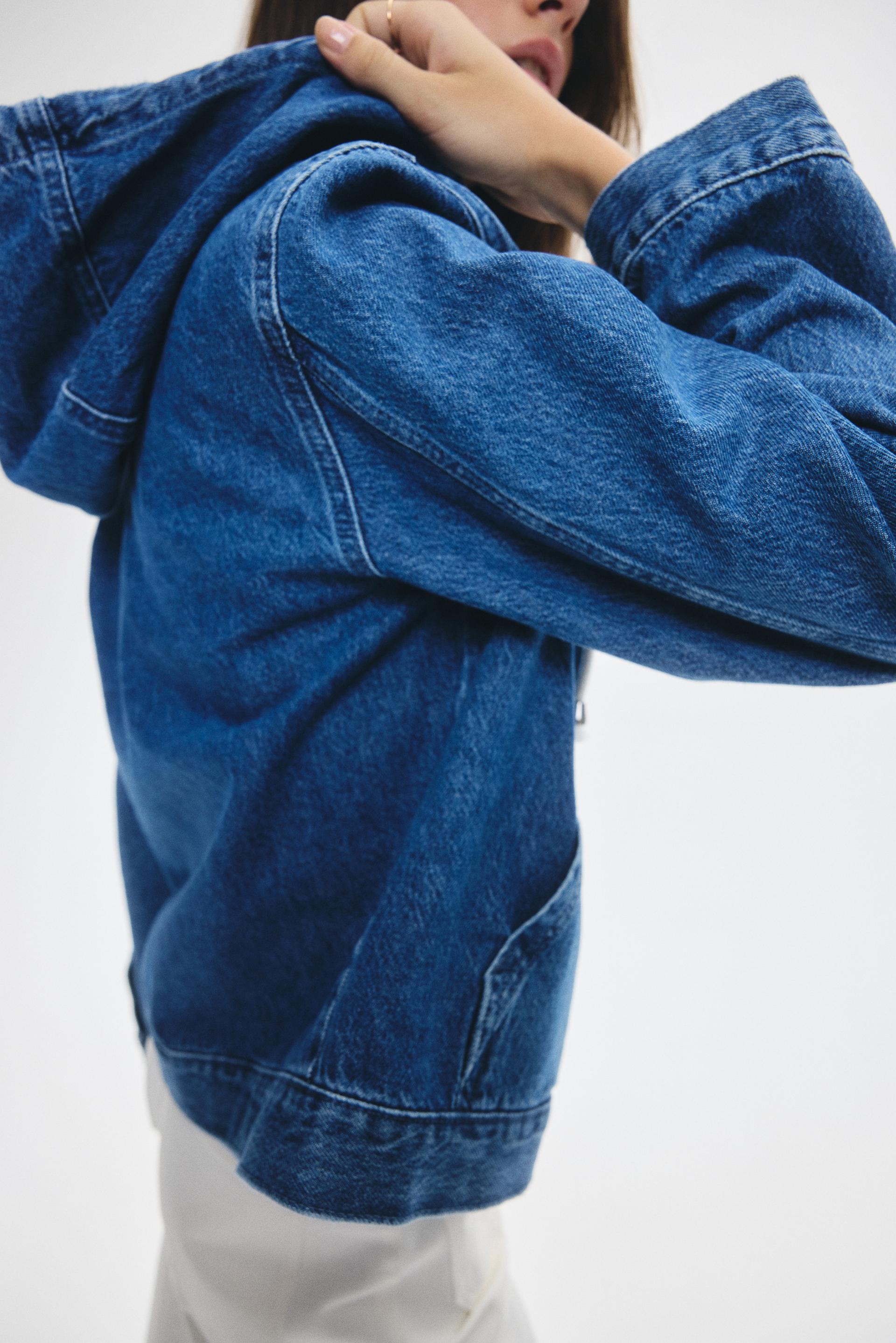 hooded denim jacket