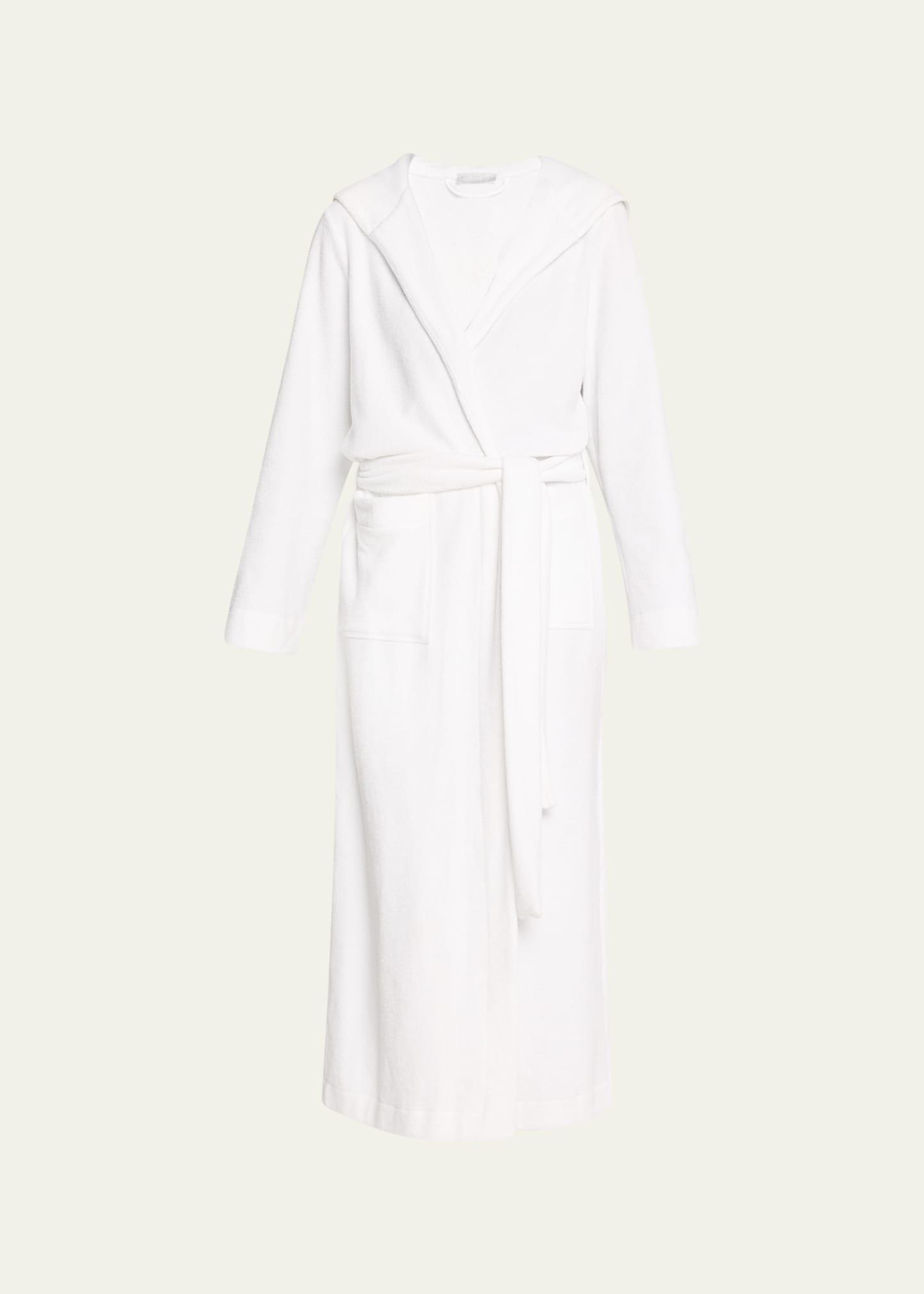 hooded plush long robe