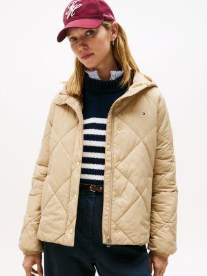 hooded quilted jacket