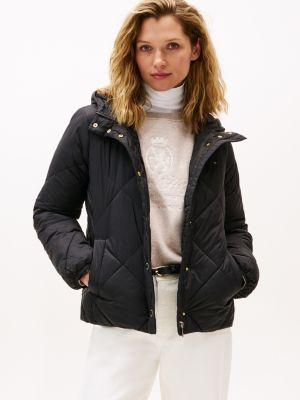 hooded quilted jacket