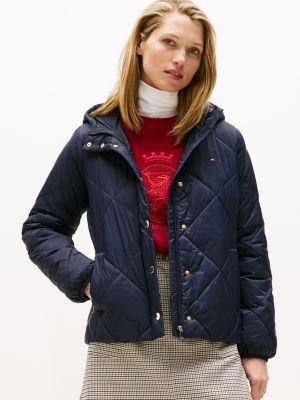 hooded quilted jacket