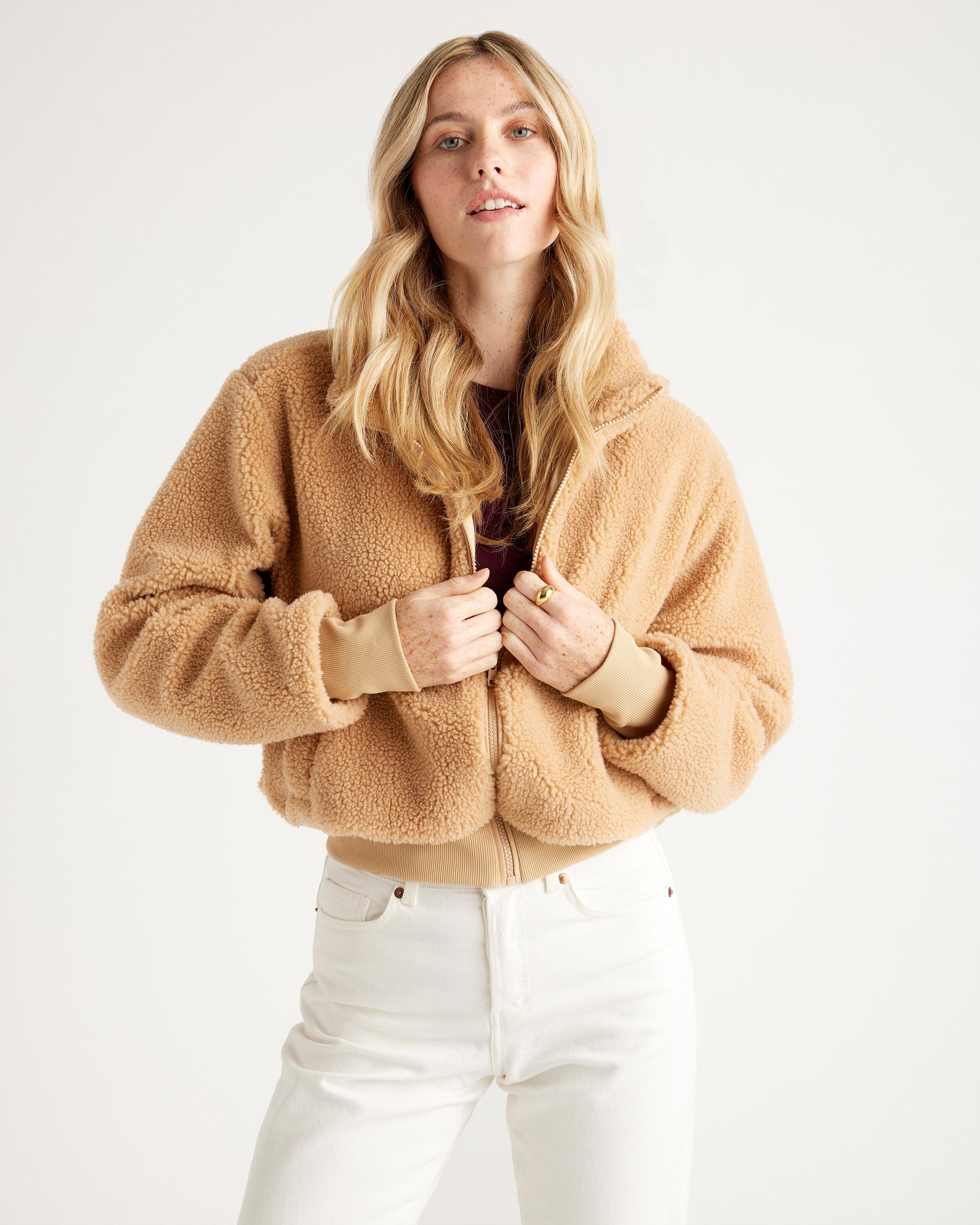 hooded sherpa jacket