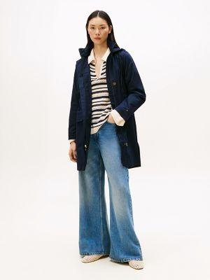 hooded stretch-cotton parka