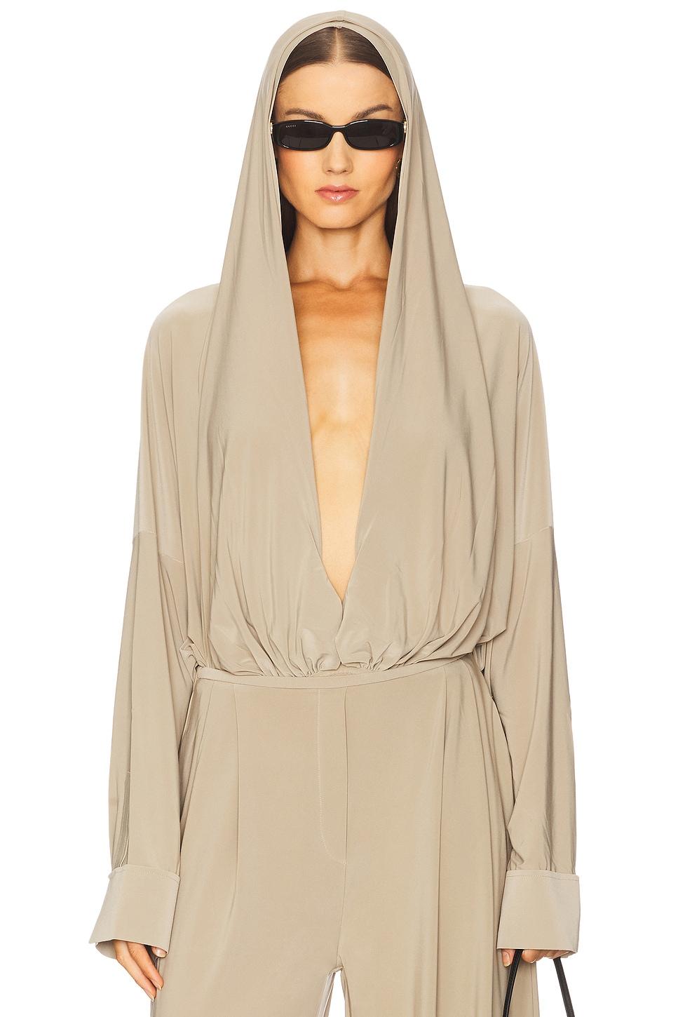 hooded super oversized bf nk shirt bodysuit