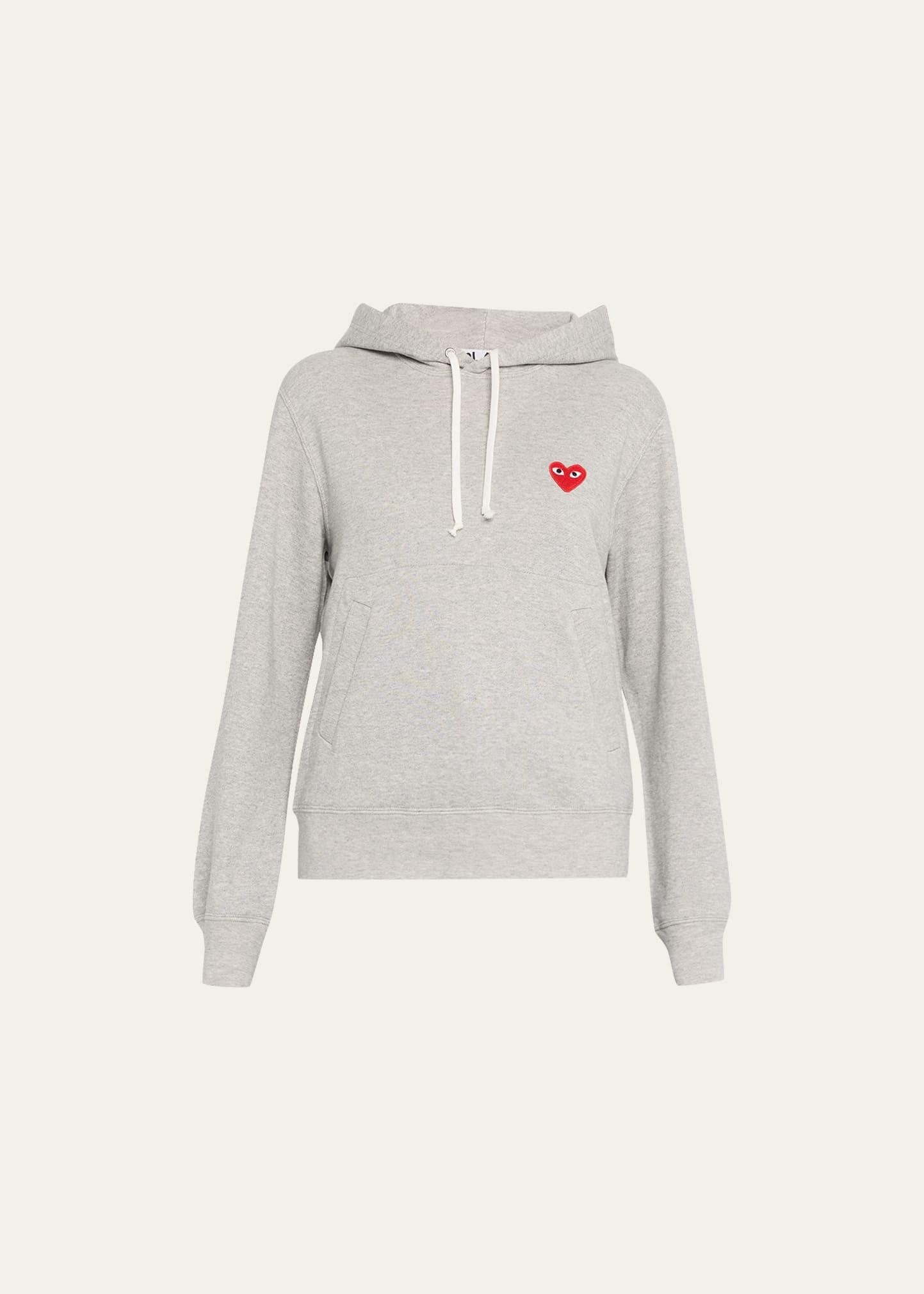 hooded sweatshirt with heart logo detail