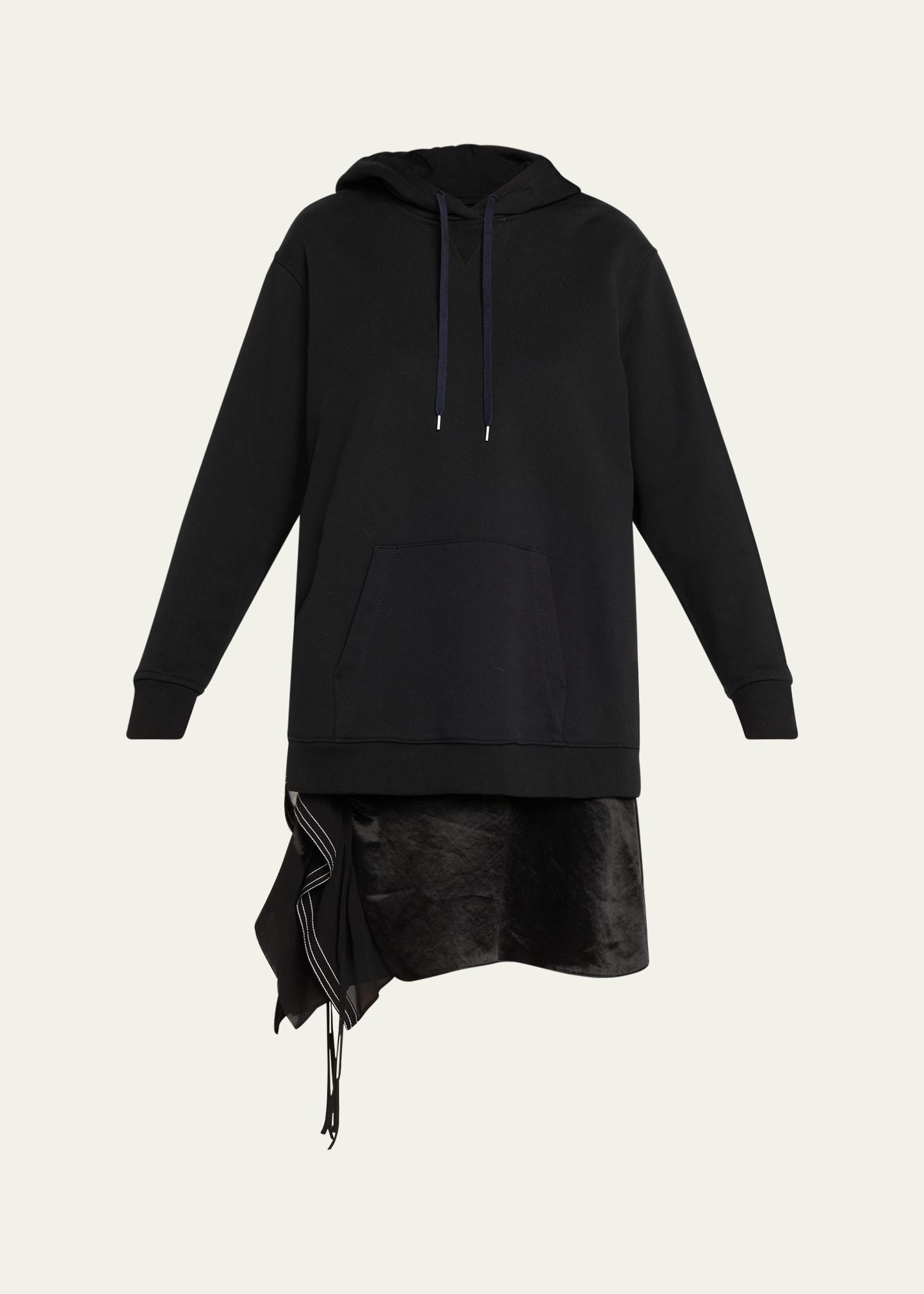 hoodie combo dress with flounce skirt