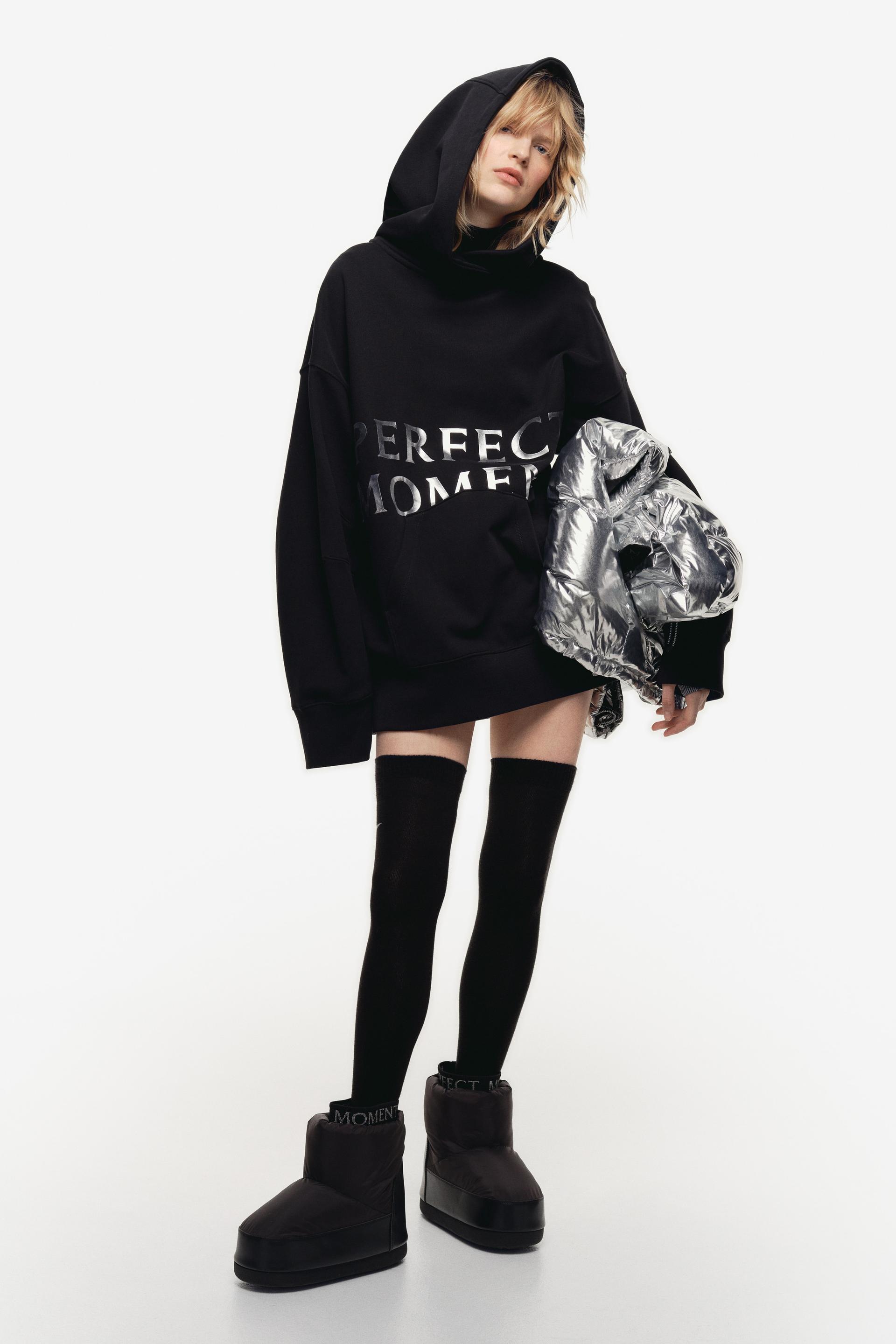 hoodie with printed motif