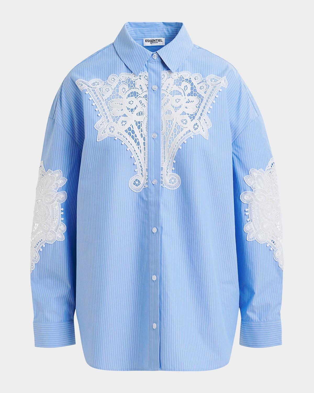 hoofd lace paneled shirt