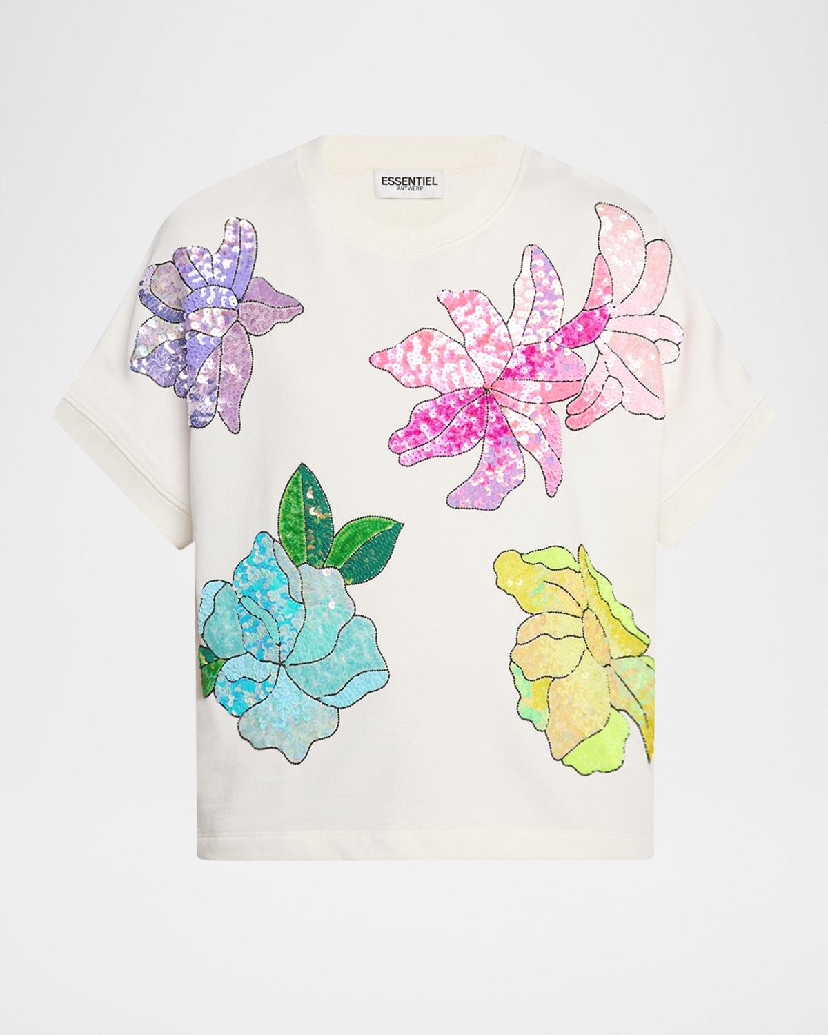 horaly flower embellished top