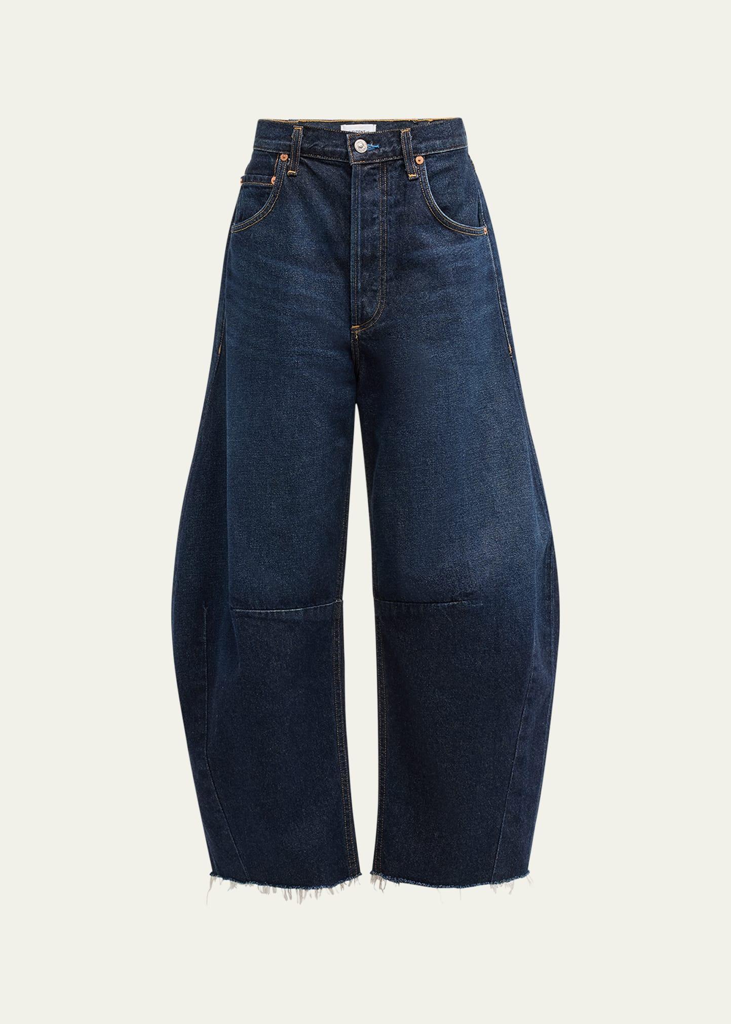 horseshoe frayed jeans