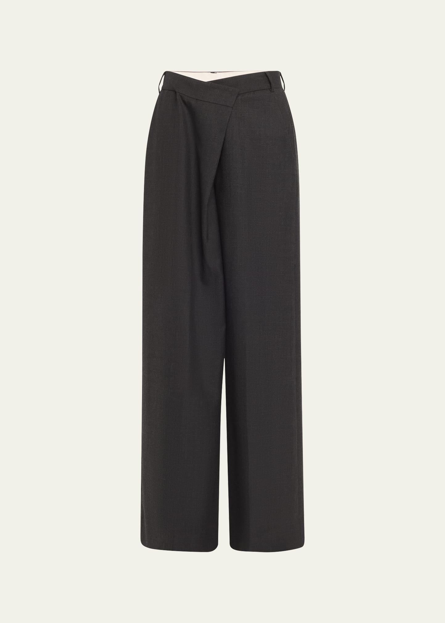 horst asymmetric wool pants