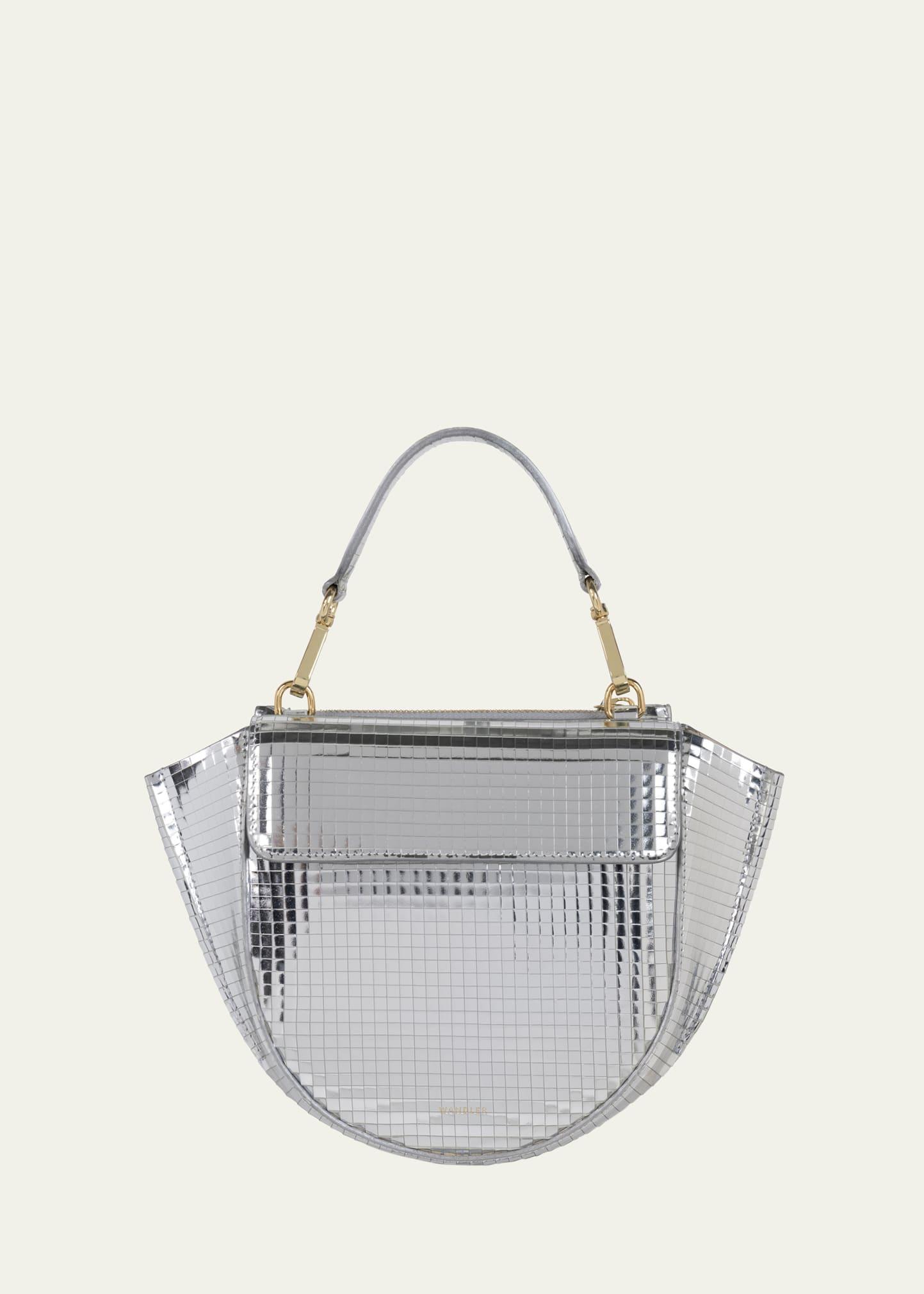 hortensia mini metallic leather shoulder bag