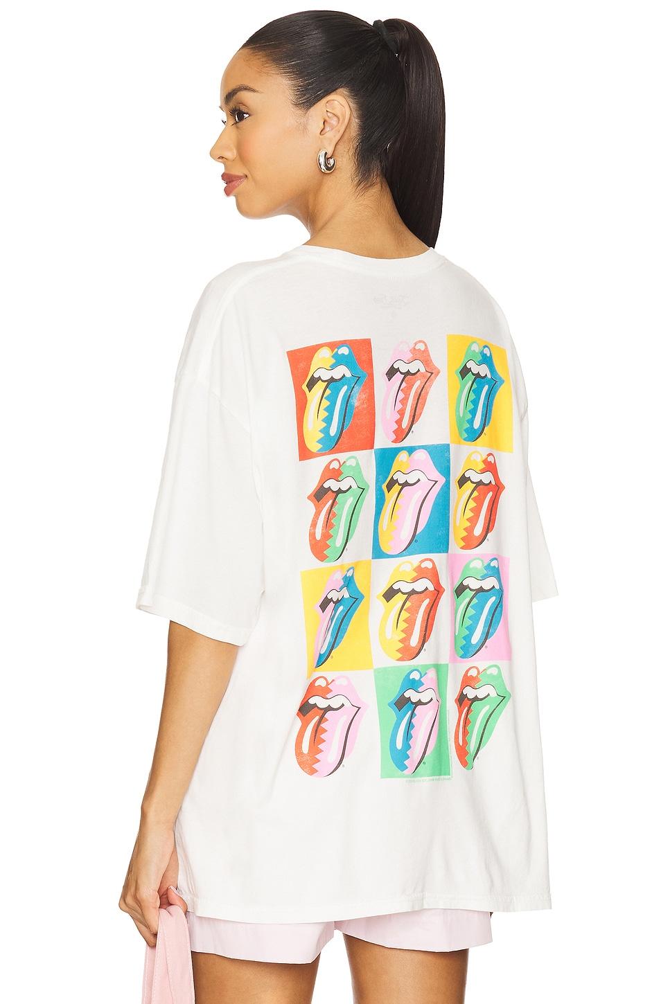 hot lips checkers oversized tee
