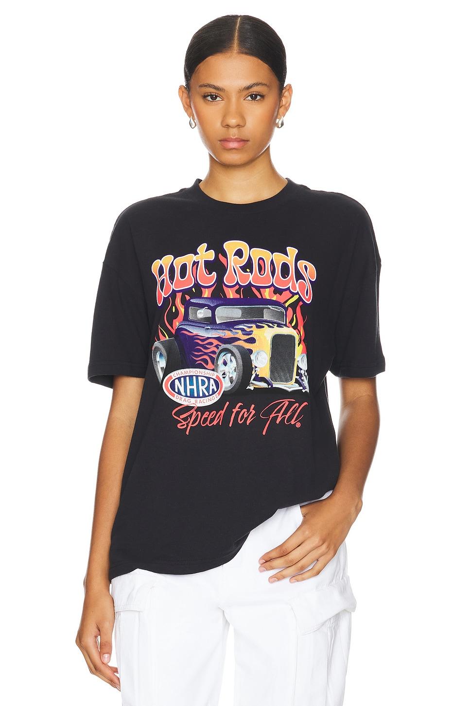 hot rod on fire tee