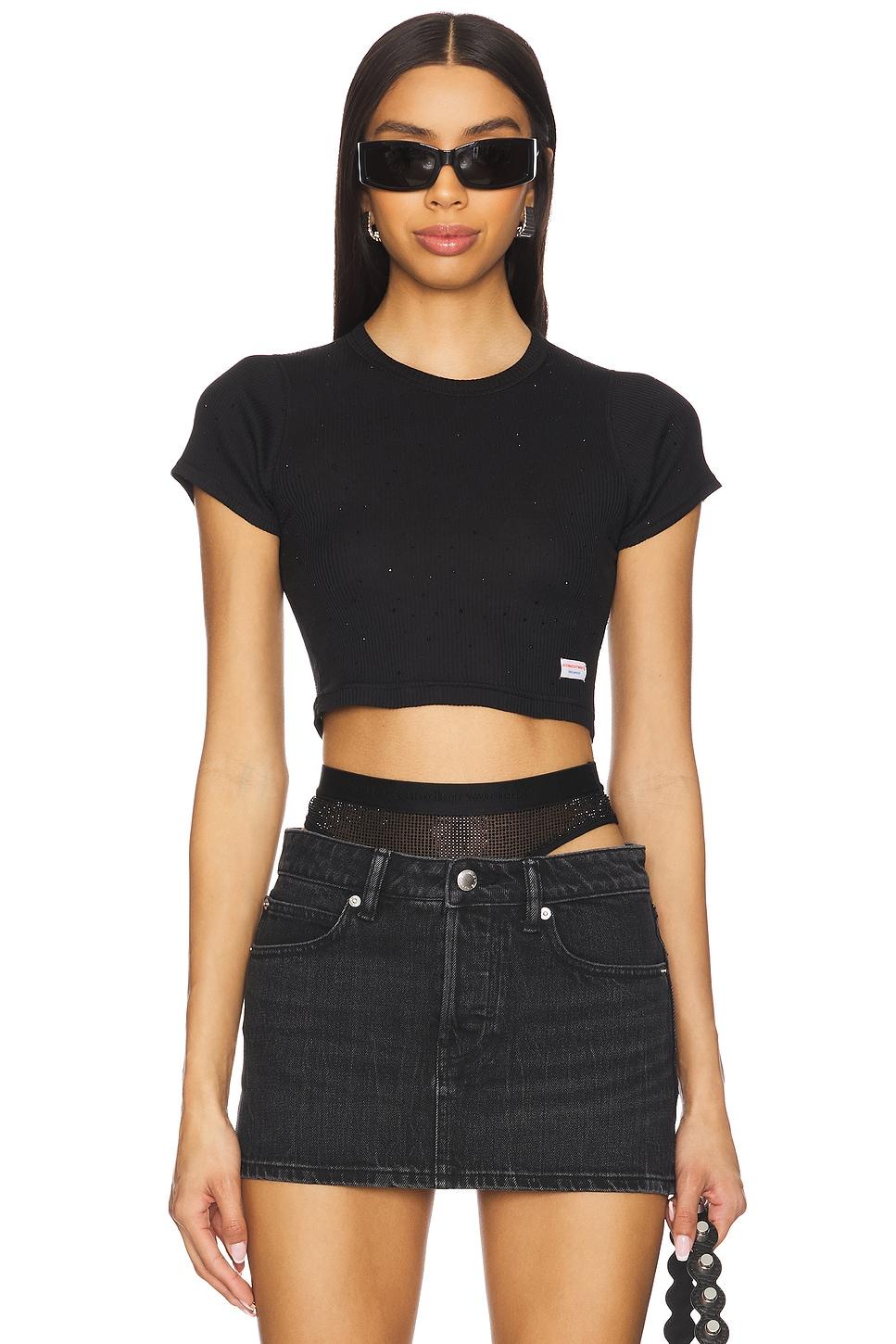 hotfix cropped short sleeve crewneck tee