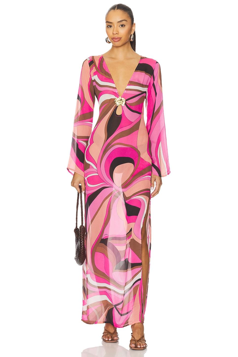 hotline lobster maxi dress