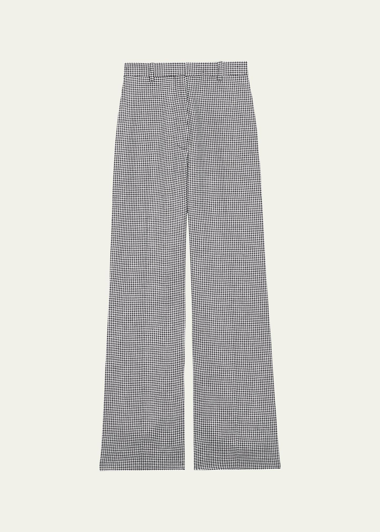 houndstooth classic straight trousers