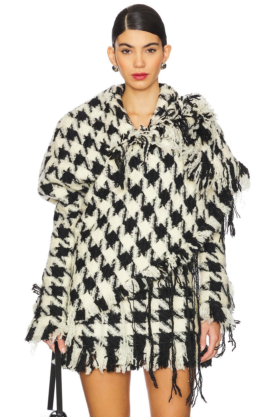 houndstooth knotted jacket