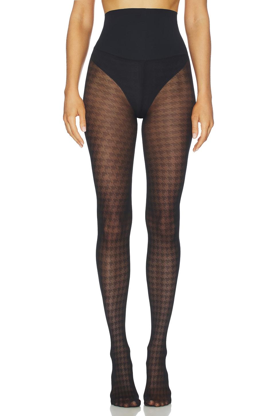 houndstooth sheer tights