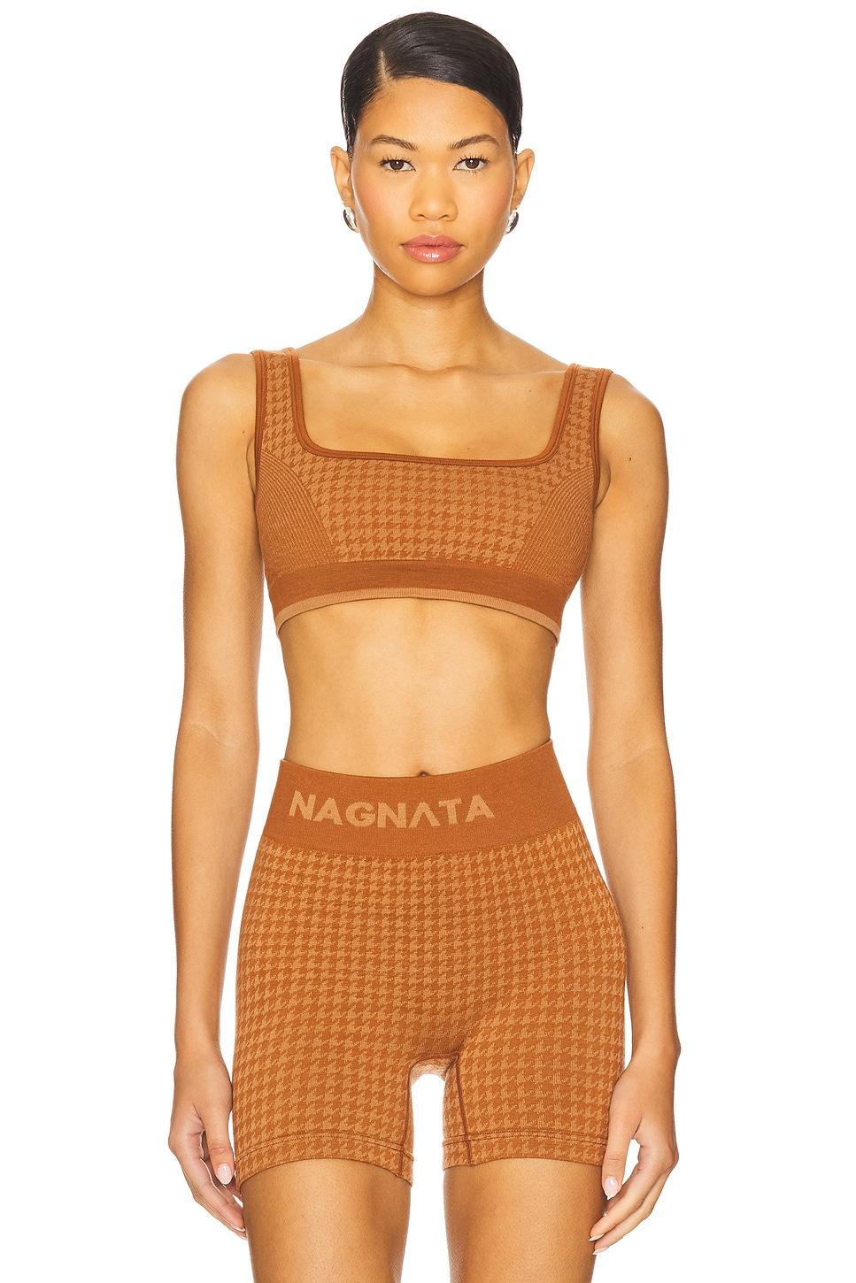 houndstooth wool bralette