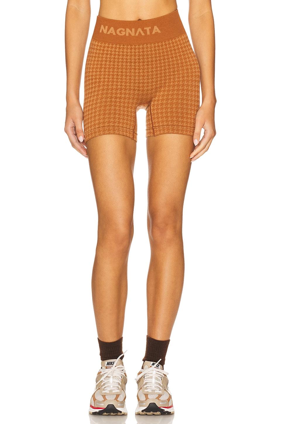 houndstooth wool mini short