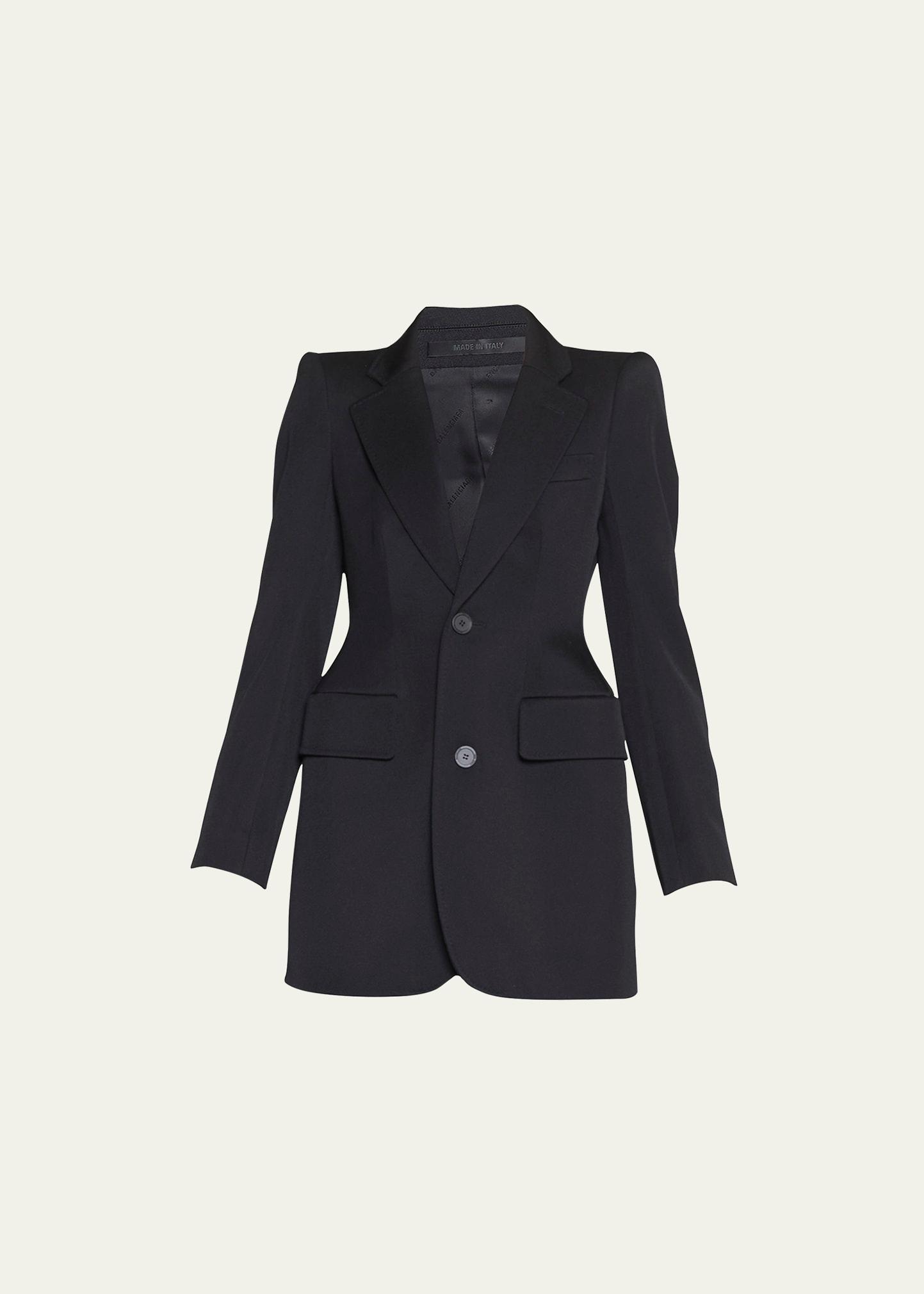 hourglass wool blazer jacket