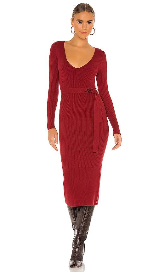 house of harlow 1960 x revolve aaron knit dress in red.