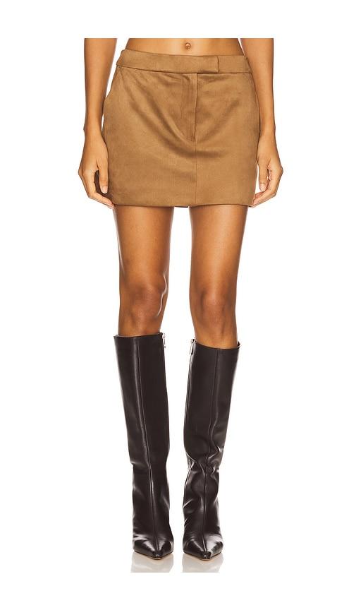 house of harlow 1960 x revolve della faux suede mini skirt in brown.