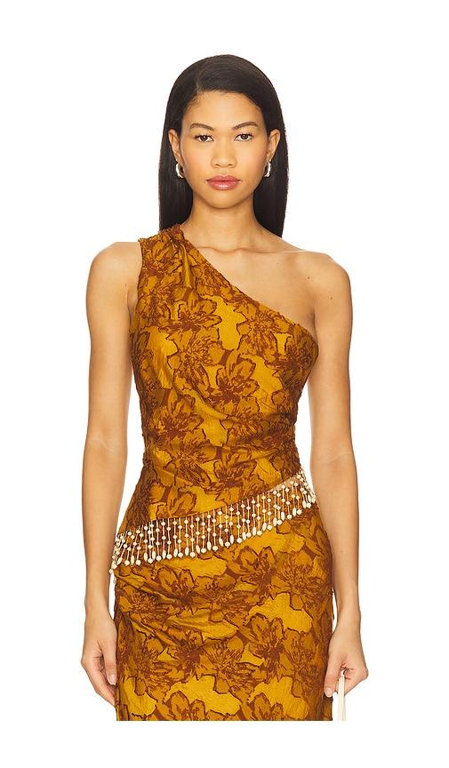 house of harlow 1960 x revolve gema top in burnt orange.