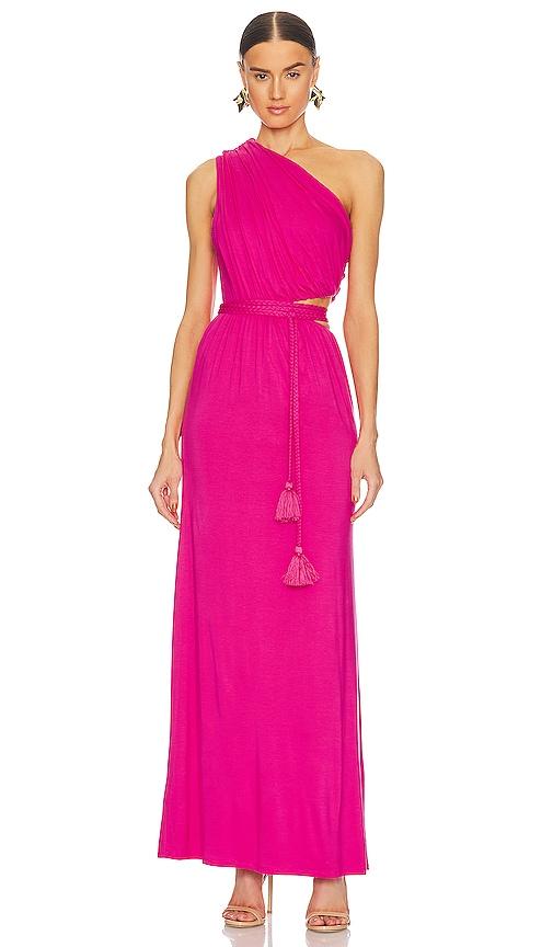 house of harlow 1960 x revolve lera dress in fuchsia.
