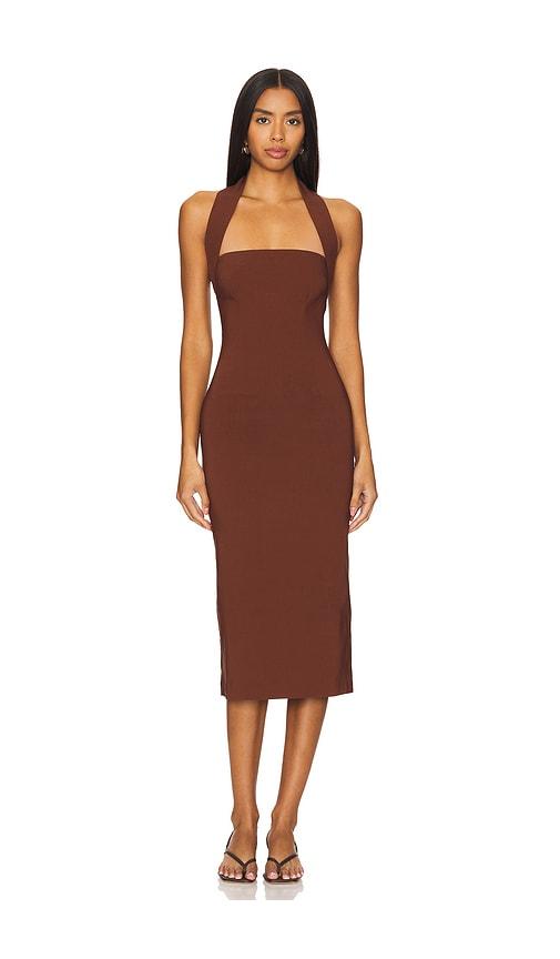 house of harlow 1960 x revolve melody midi dress in chocolate.