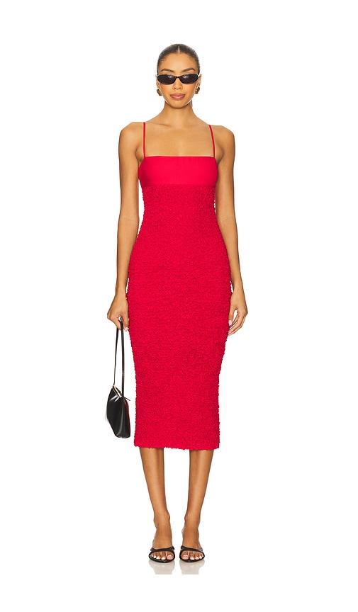 house of harlow 1960 x revolve mila midi dress in red.