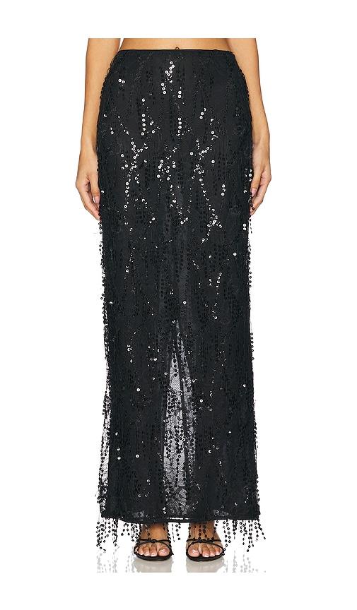 house of harlow 1960 x revolve padma maxi skirt in black.