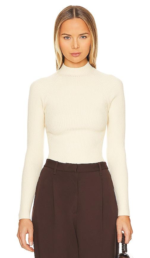 house of harlow 1960 x revolve ranae mock neck sweater in ivory.